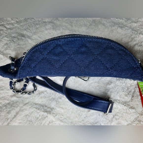 Badgley Mischka Denim Diamond Quilted Fanny Pack - Picture 6 of 13